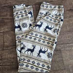 Festive Reindeer Print Leggings